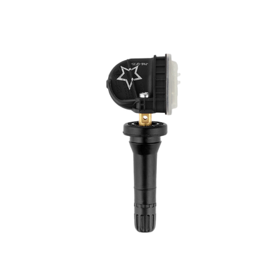 Black TPMS sensor with a valve stem